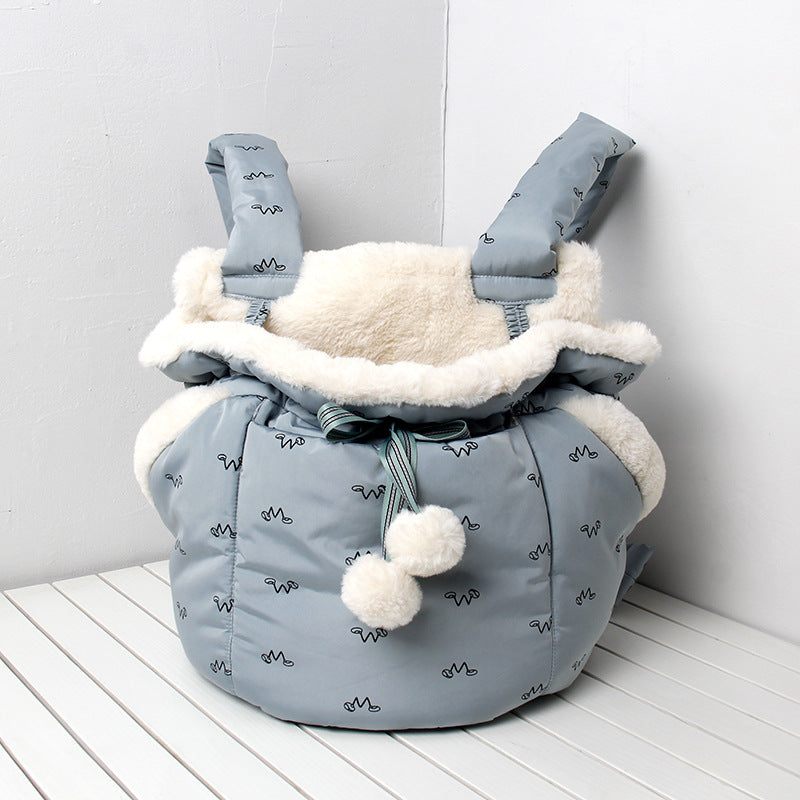 Cozy Winter Pet Carrier Backpack for Warm Outdoor Adventures