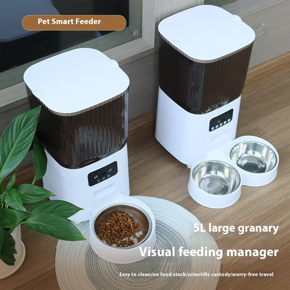 Smart 5L Automatic Pet Feeder for Stress-Free Feeding