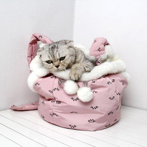 Cozy Winter Pet Carrier Backpack for Warm Outdoor Adventures