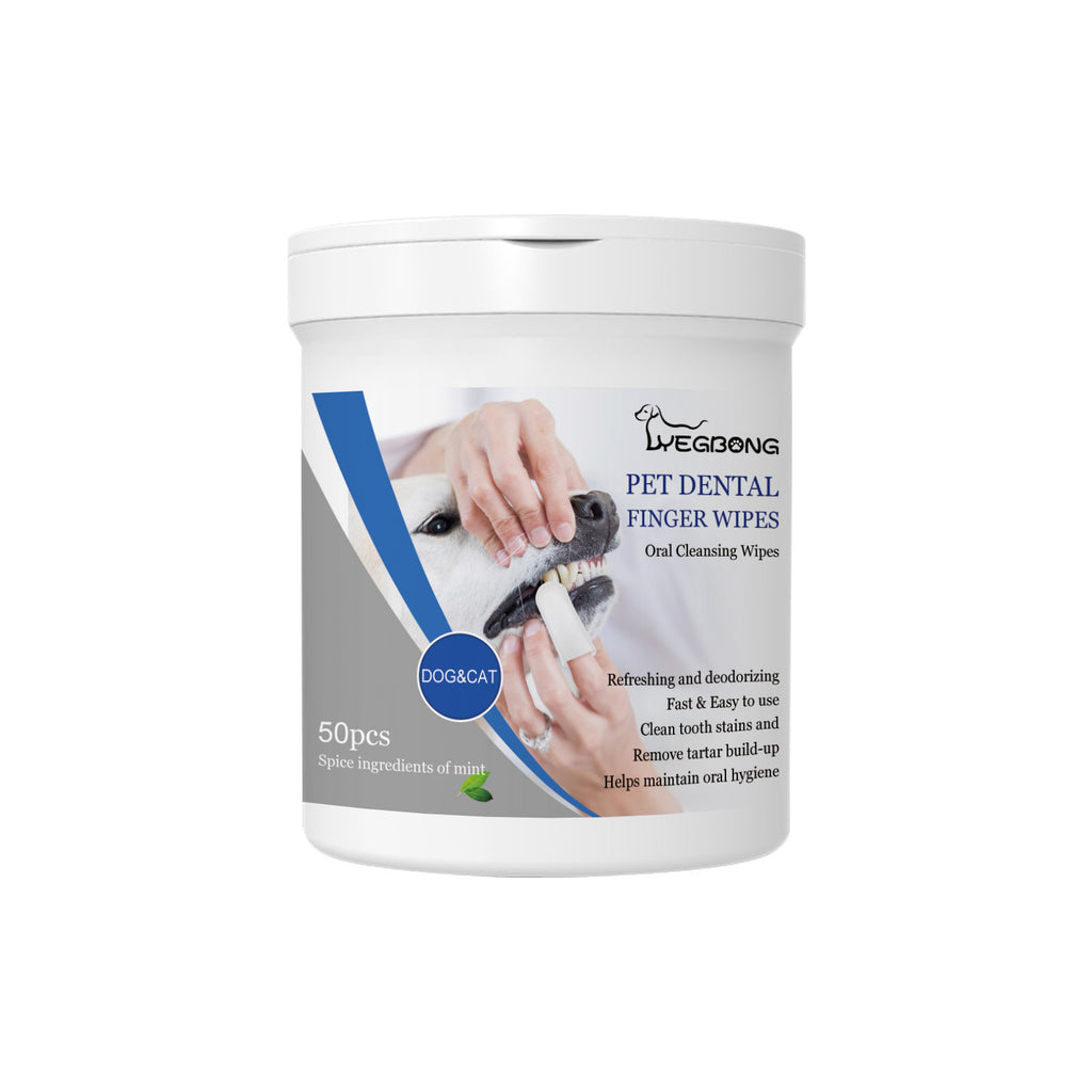 Simple Pet Dental Care with Finger Cleaning Wipes