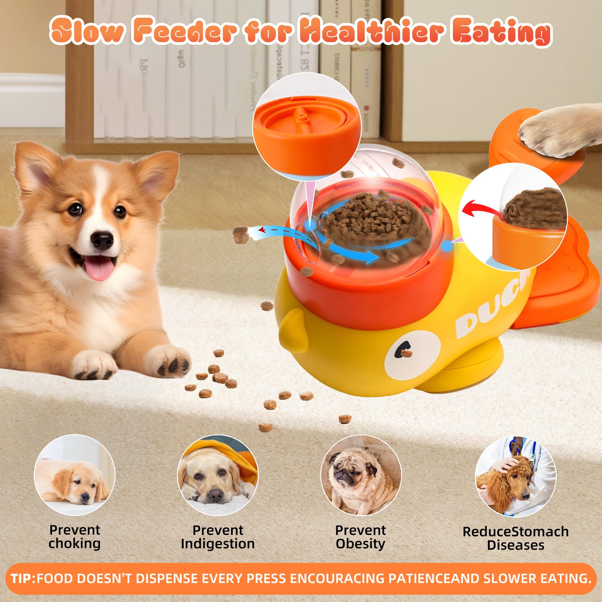 Quacky Brain Booster Treat Toy for Smart Pets